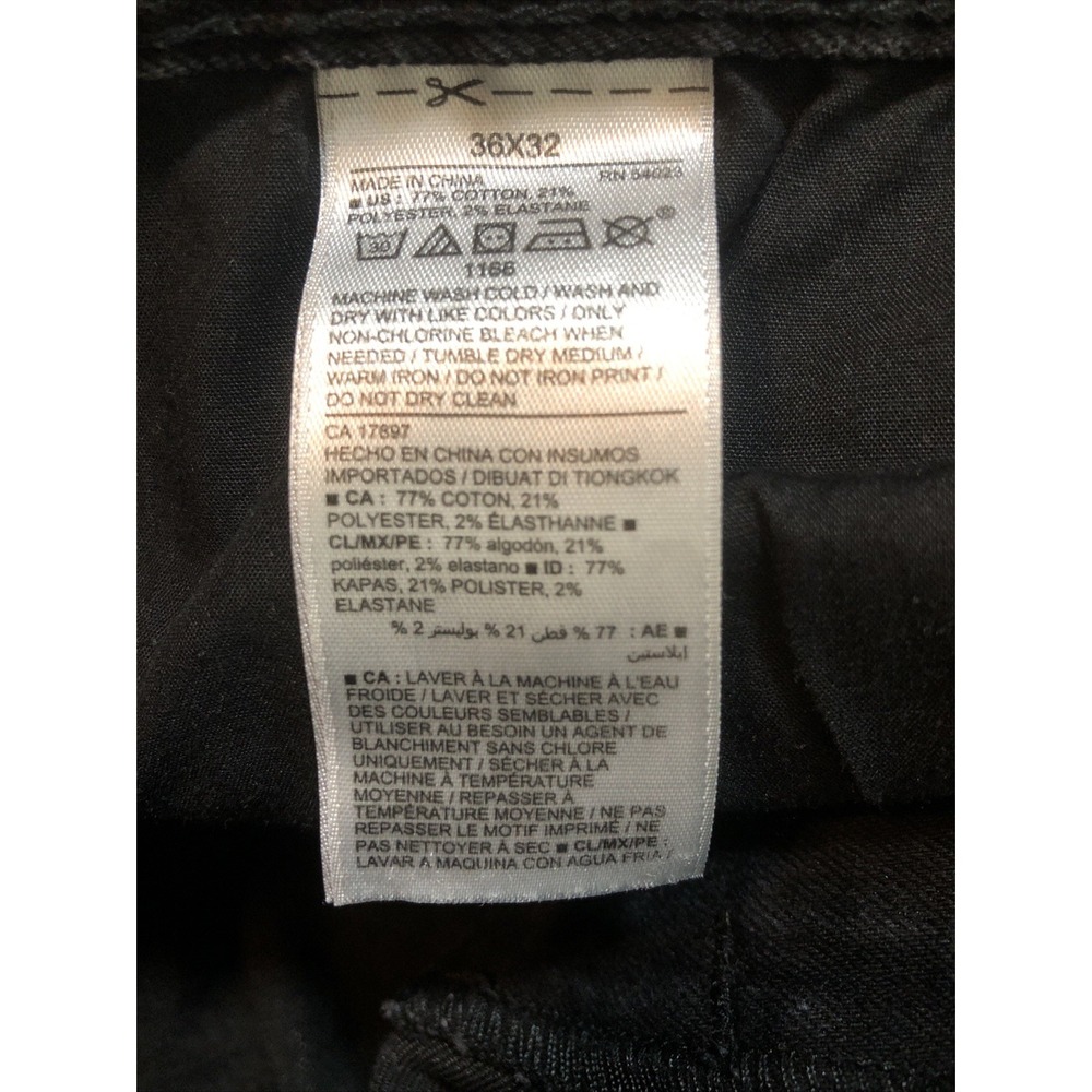 Old Navy Pants Mens Black Denim Slim Built In Flex Size 36 X 23.5 Inseam - Picture 7 of 7